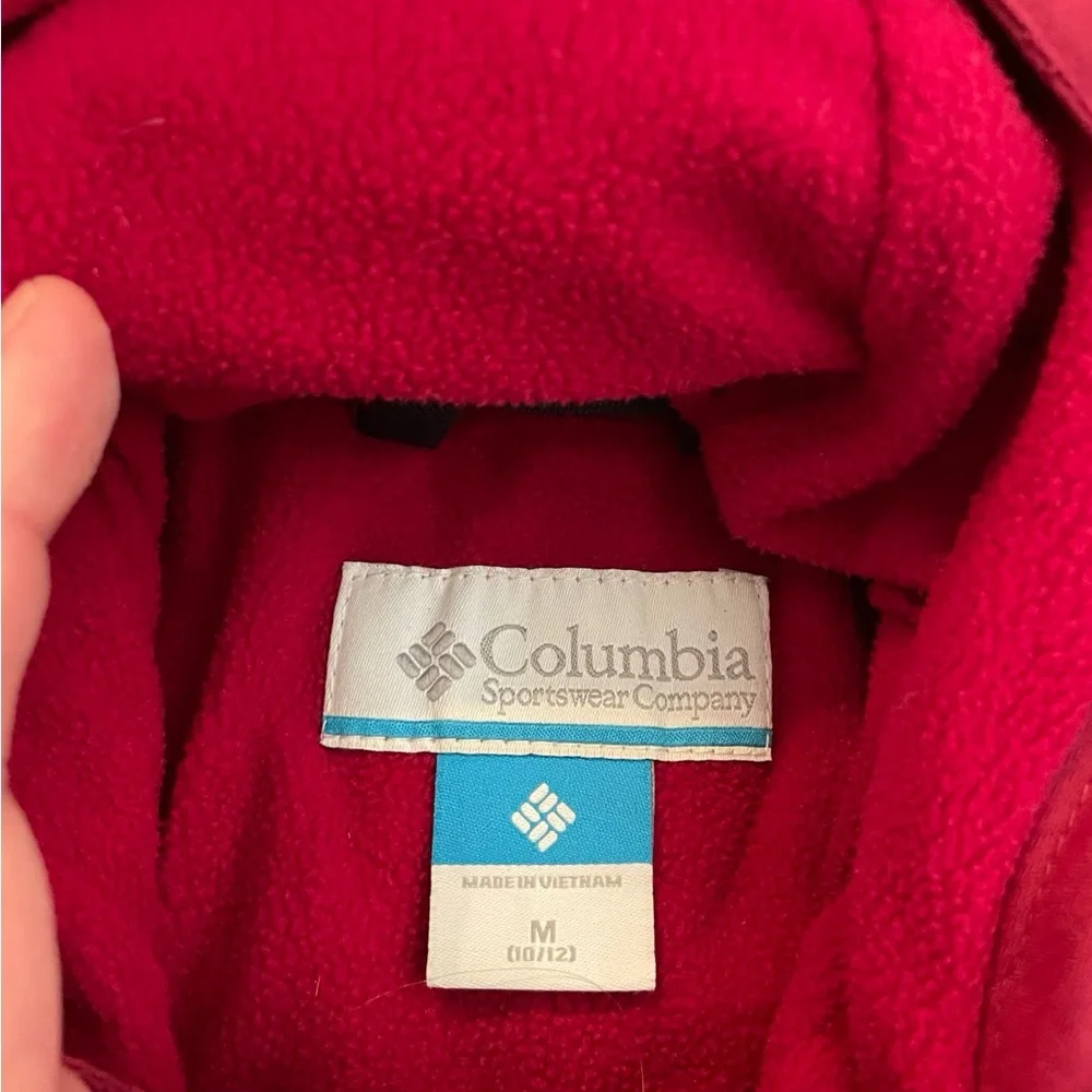 Columbia Two-Tone Red Hooded Jacket